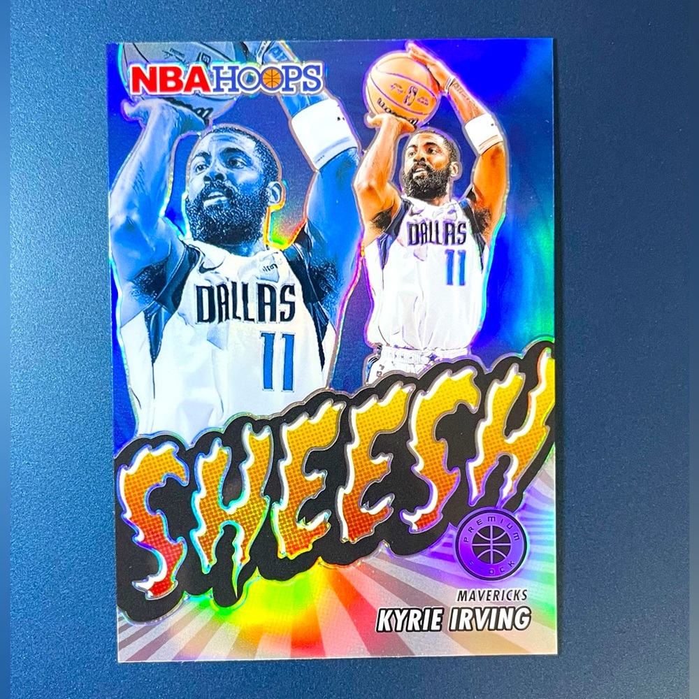 Kyrie Irving Sheesh Silver Prizm 2023-24 Panini NBA Hoops Premium Mavericks